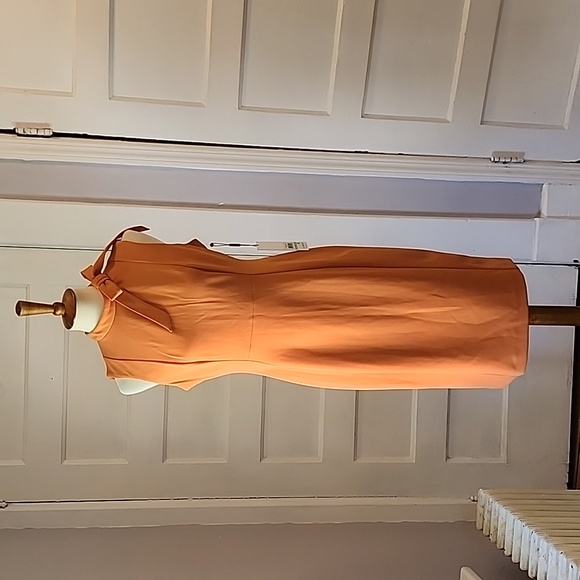 NWT Calvin Klein Sleeveless Bow Neck Sheath Dress, Size 8 - Picture 10 of 14